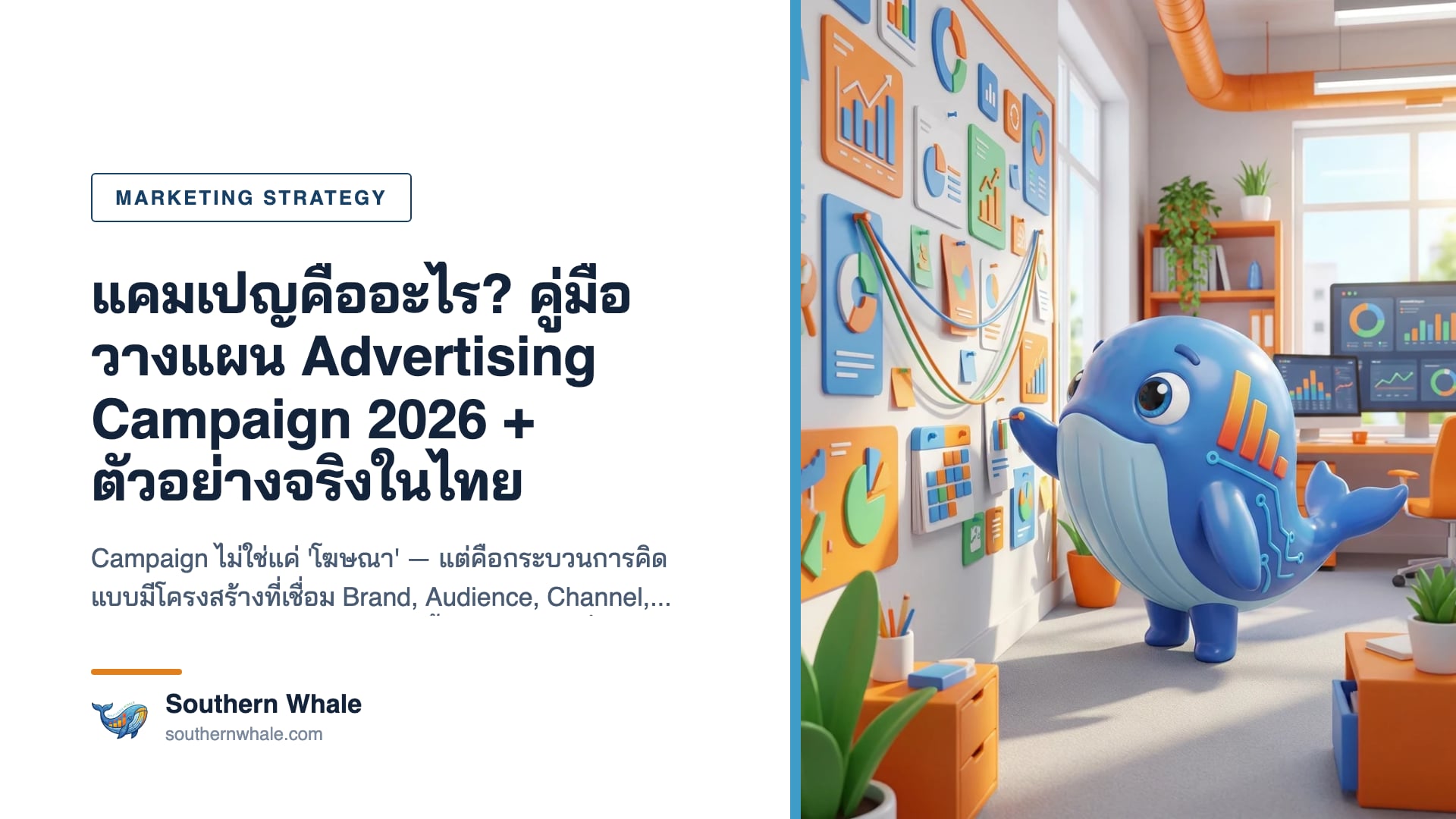 Advertising Campaign Planning Dashboard แสดง KPI + Timeline + Channel Mix
