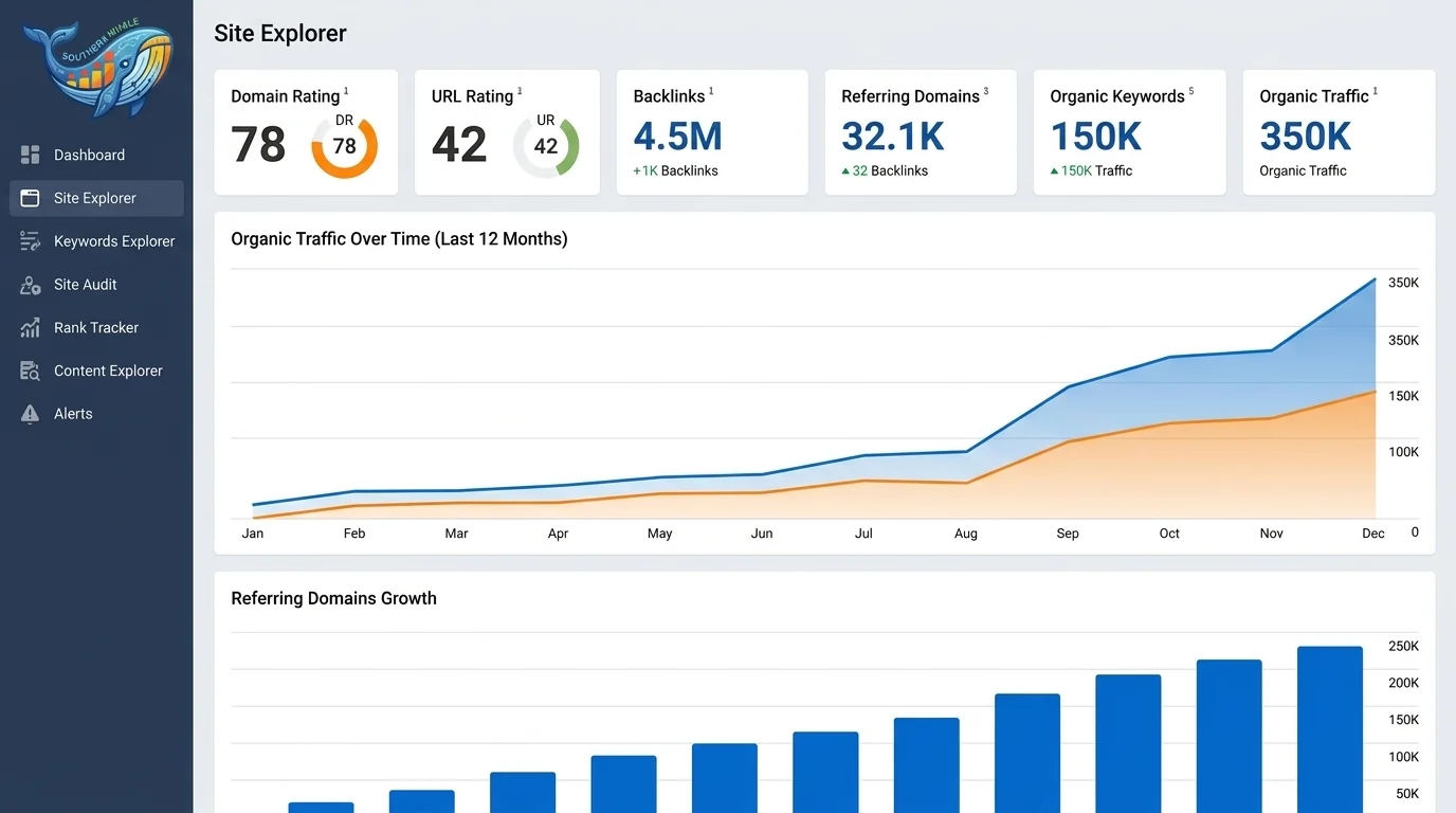 Ahrefs Site Explorer Dashboard