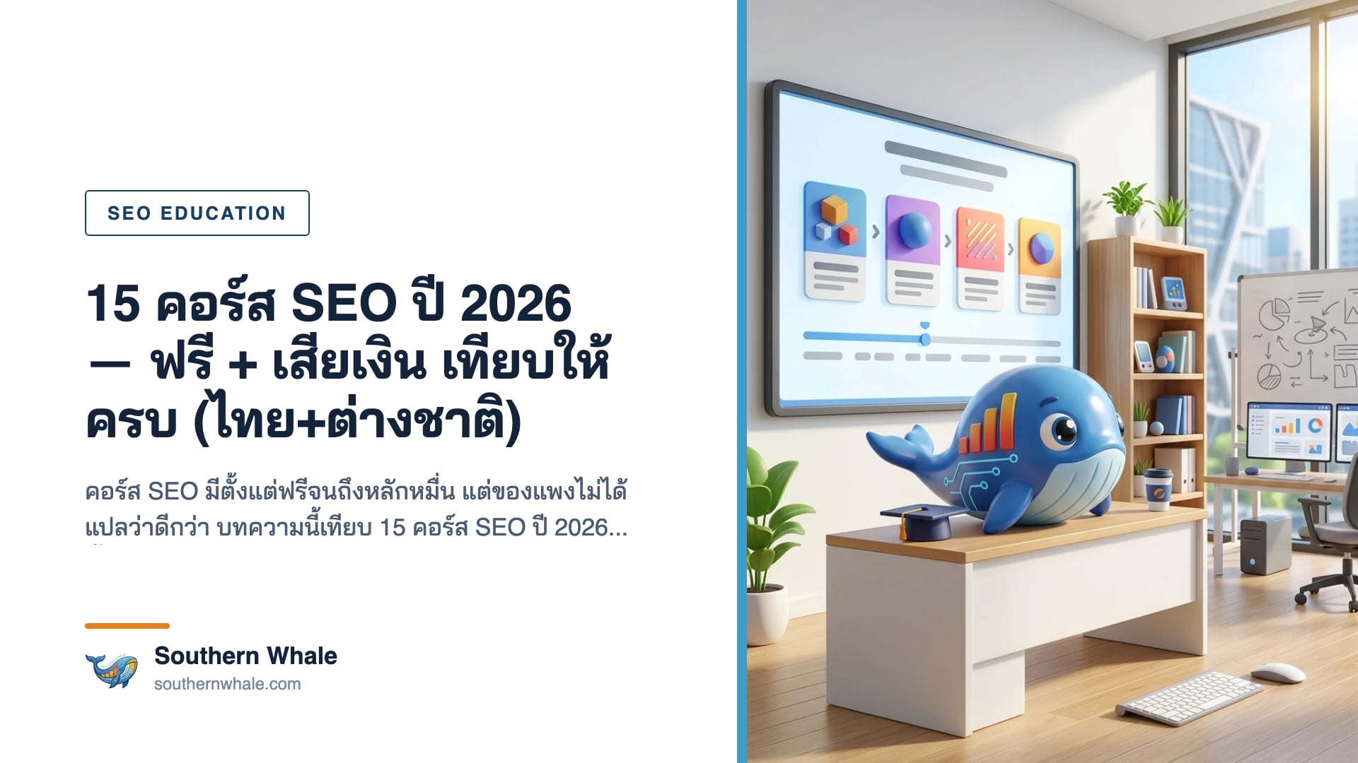 เปรียบเทียบคอร์ส SEO ปี 2026 ฟรีและเสียเงิน พร้อม certificate จาก Google, HubSpot, Ahrefs, Semrush