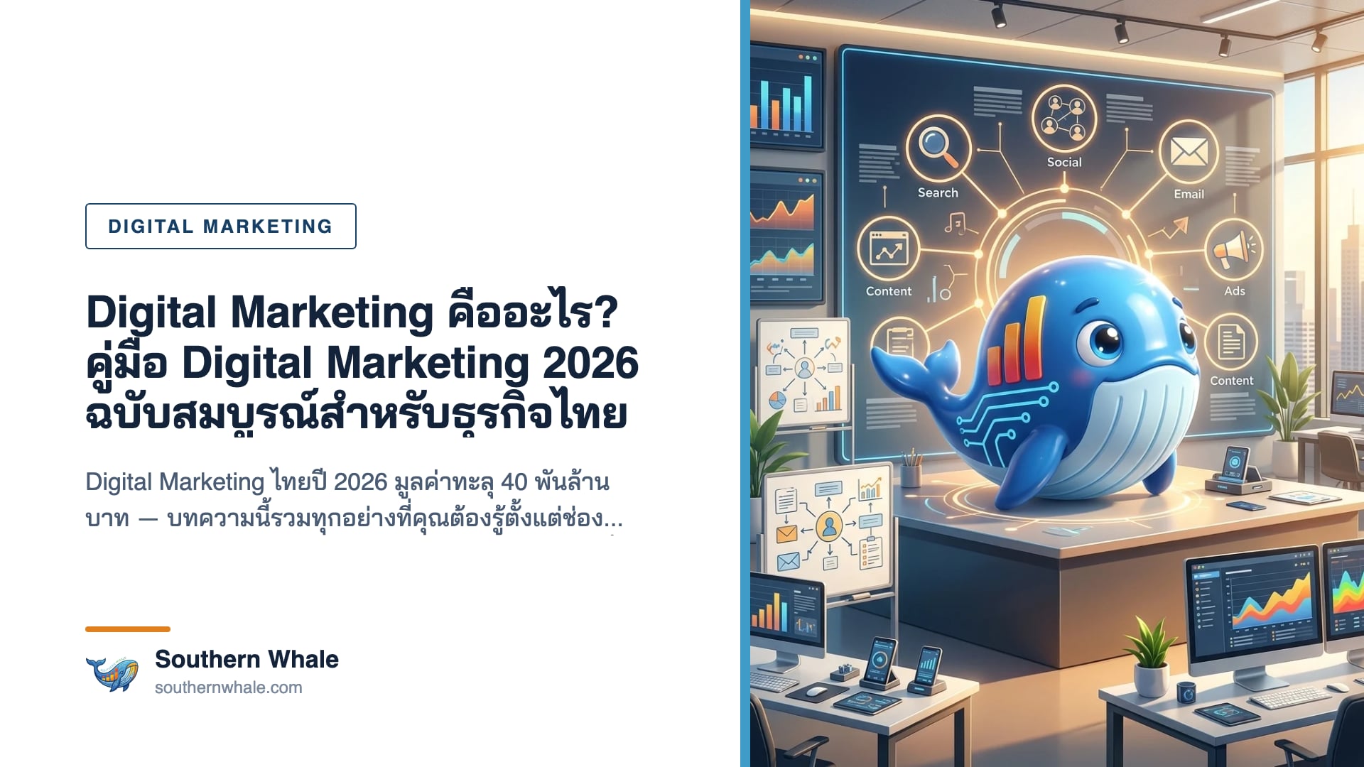 Digital Marketing Dashboard แสดง multi-channel campaign performance
