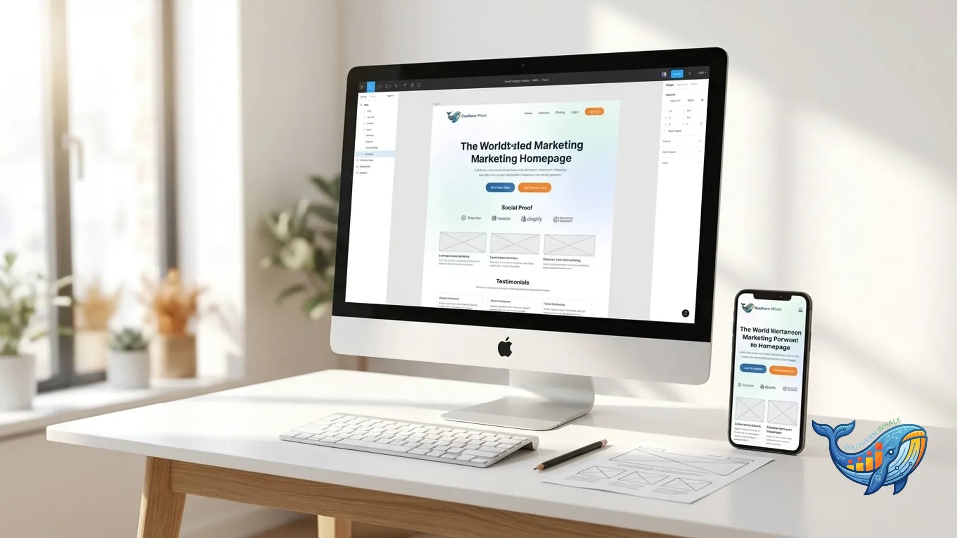 Homepage design wireframe แสดง 12 sections ที่ต้องมีในหน้าแรกของเว็บไซต์ปี 2026