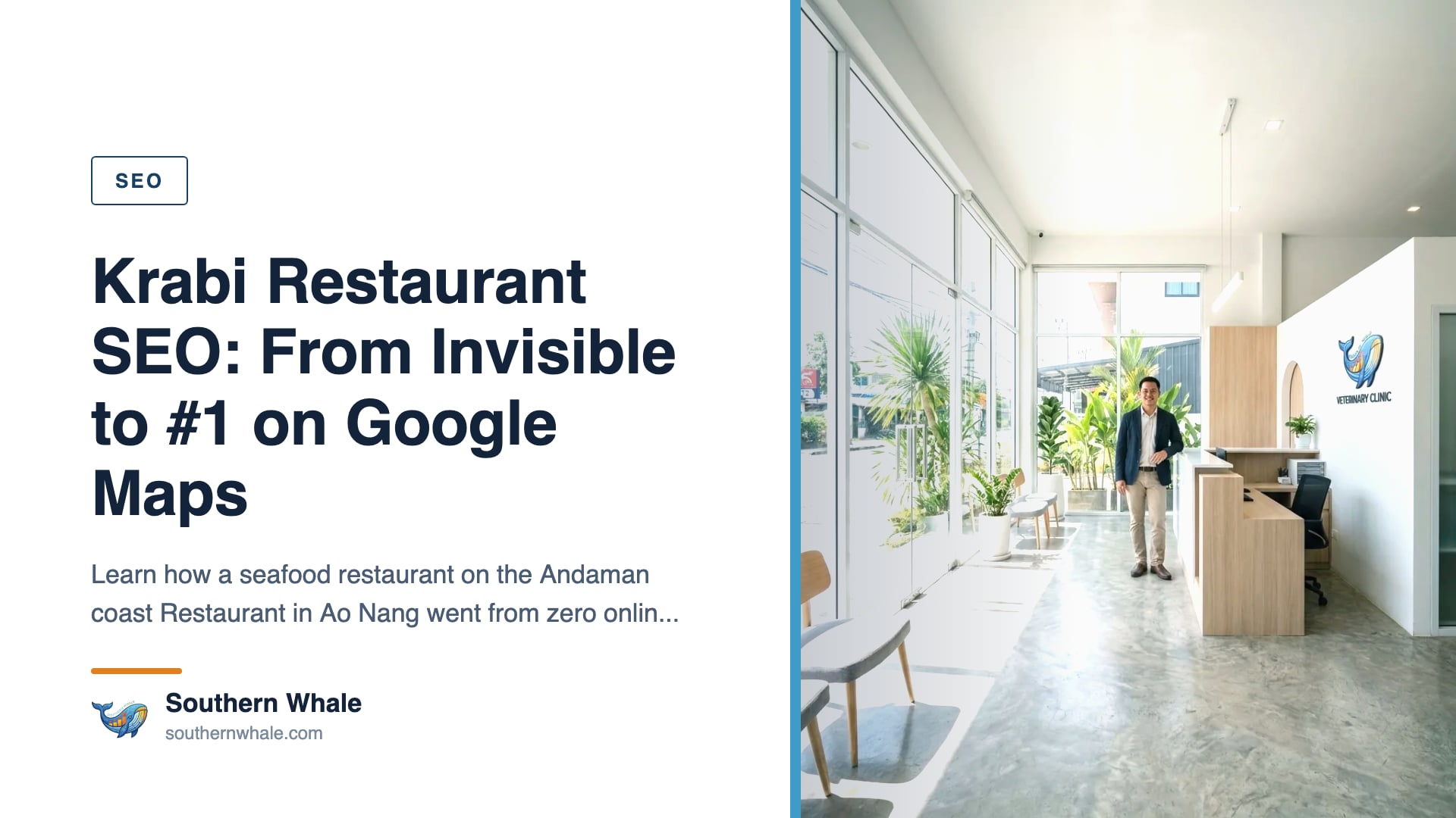 Krabi seafood restaurant achieving #1 ranking on Google Maps through Local SEO