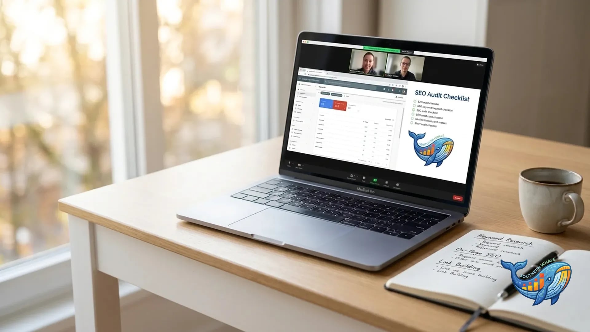 SEO coach + student ระหว่าง 1:1 video call session