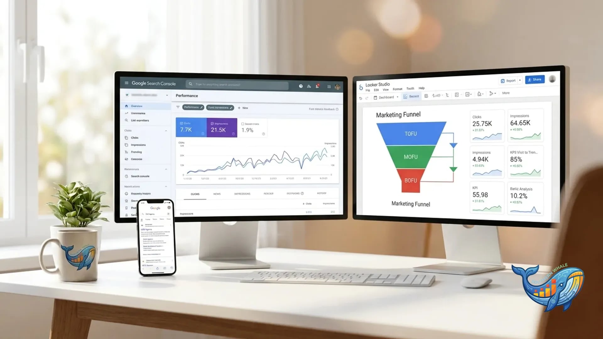 SEO Marketing Dashboard แสดง Funnel TOFU MOFU BOFU พร้อม KPI Tracking สำหรับธุรกิจไทยปี 2026
