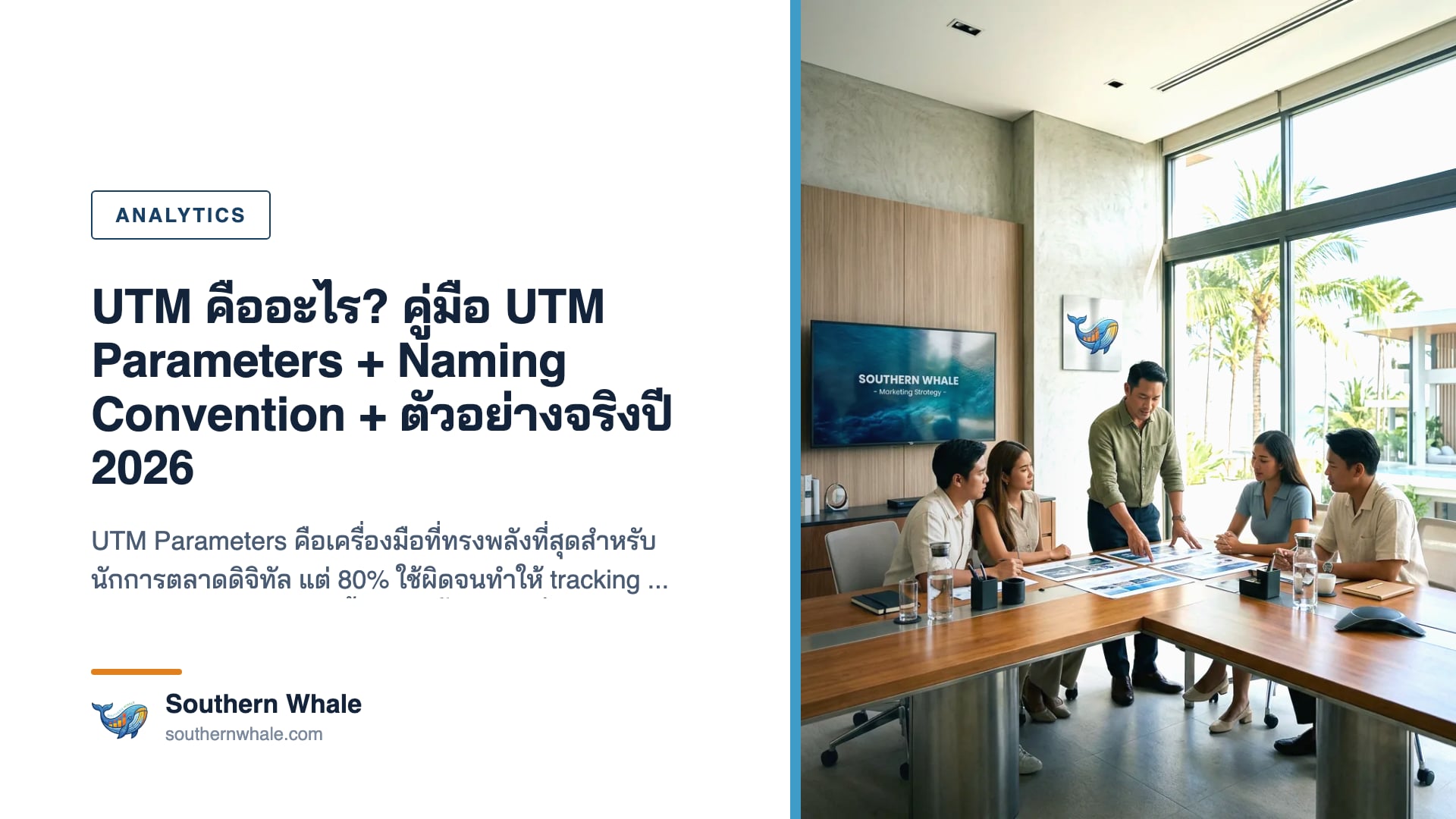 UTM Parameters dashboard แสดง campaign tracking ใน GA4
