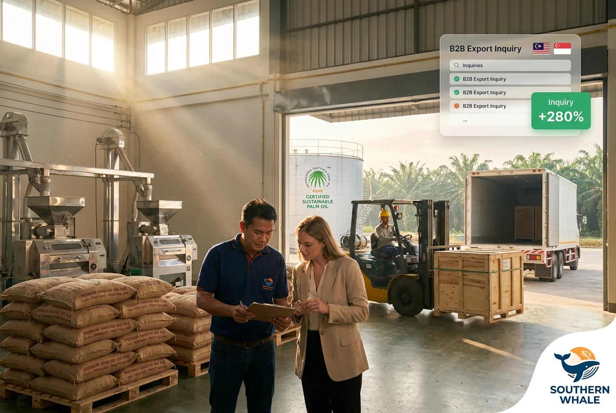 Phatthalung rice mill palm oil B2B export website case study