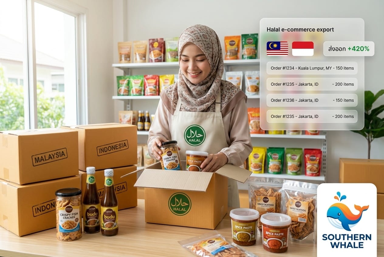 OTOP Halal certified food e-commerce export case study in Satun province