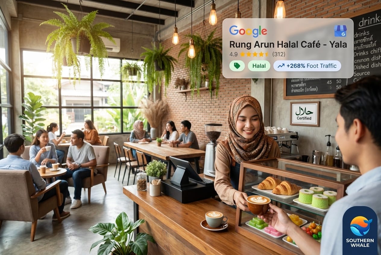 Halal café network local SEO case study in Yala province