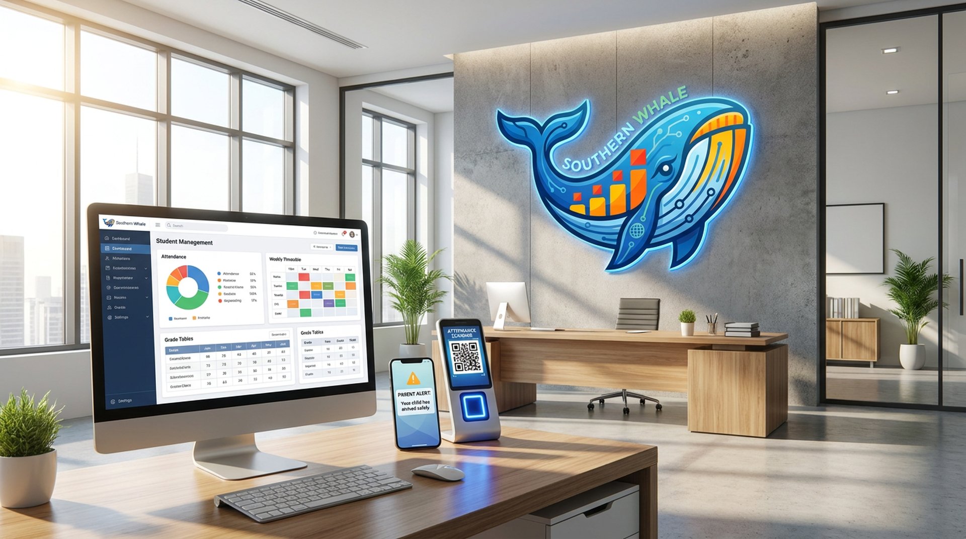 รับทำระบบบริหารโรงเรียน School Management System — Southern Whale digital service for Southern Thailand